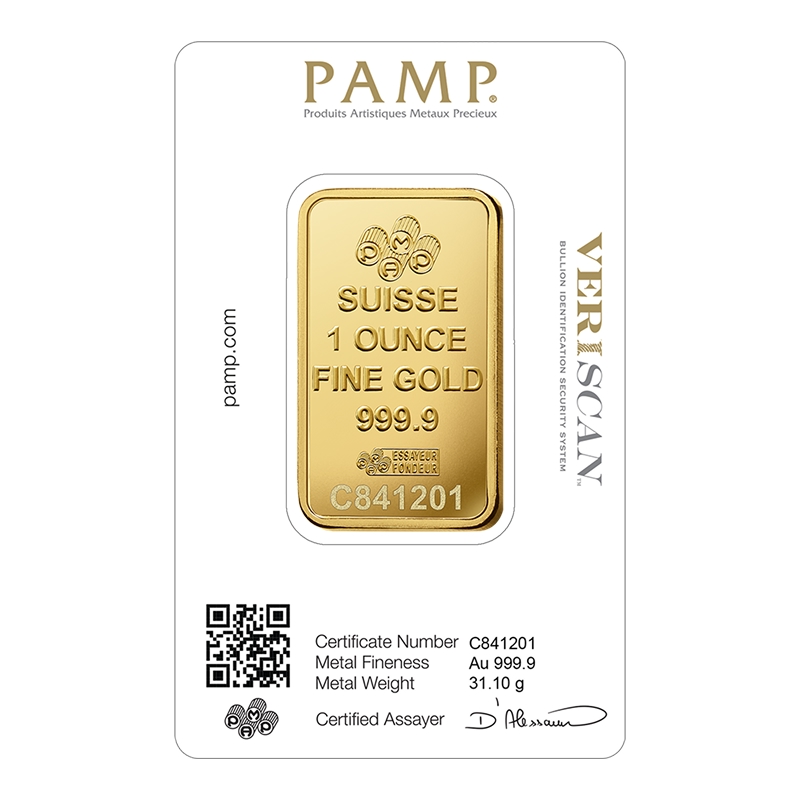 1 oz PAMP Swiss Gold Bullion Bar - Image 2