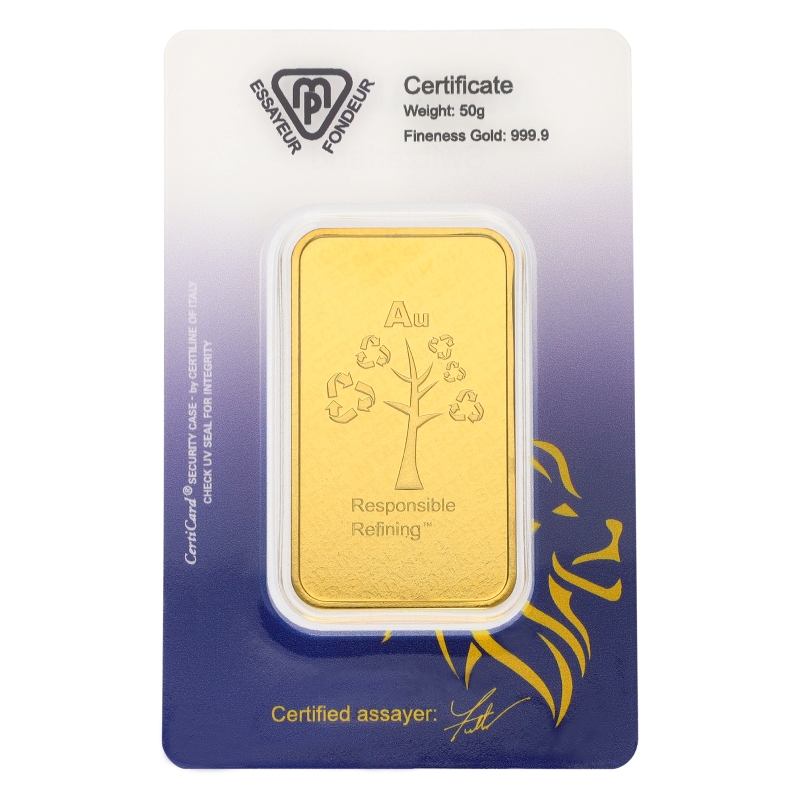 50 Gram Metalor Swiss Gold Bullion Bar - Image 2
