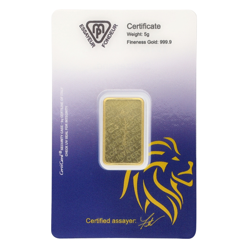 5 Gram Metalor Swiss Gold Bullion Bar - Image 2